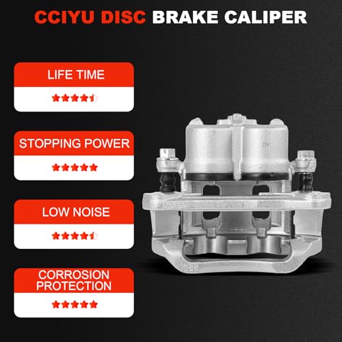 cciyu Front Left Disc Brake Caliper Assembly With Bracket 18B5026A - size: Front Left[18B5026A]