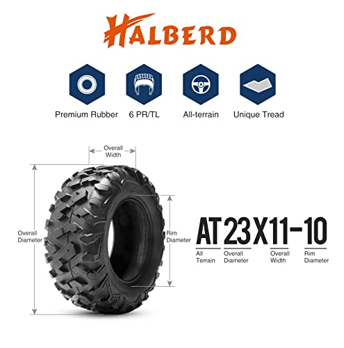HALBERD ATV Tire, 23x11-10, 6PR All Terrain - size: 23x11-10