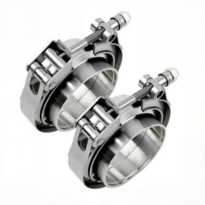 ROADFORMER 2.5 inch V Band Clamp with Flanges, Quick Release, 2 Pack - size: 2.5 inch