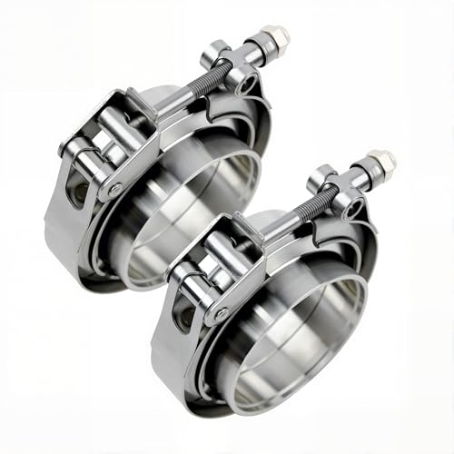 ROADFORMER 3 inch V Band Clamp with Flanges, Quick Release, 2 Pack - size: 3 inch