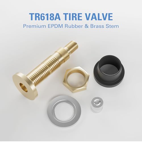 CKAuto TR618A Tubeless Air Liquid Tractor Clamp-in Valve Stems, 10 Pcs/Pack - color: TR618A10