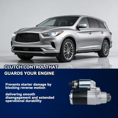 23300JA10A 19063N Starter Motor for 2007-2014 Nissan Altima, 2009-2014 Maxima Murano, 2013-2018 Pathfinder, 2011-2015 Quest & 2014-2018 Infiniti QX60, 2013 JX35, 3.5L, 12V 1.7KW 13 Teeth CCW - size: 23300JA10A
