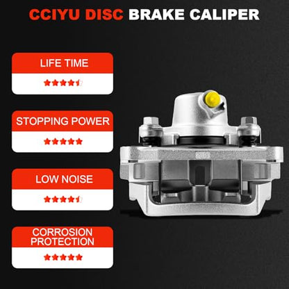 cciyu Rear Right Disc Brake Caliper Assembly with Bracket 19B1655 - size: Rear Right[19B1655]
