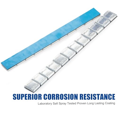 JiiinMiiin 1/4oz, 0.25oz, 960PCS Gray Steel Adhesive Stick on Wheel Weights - color: Chrome, size: 0.25oz - 960PCS