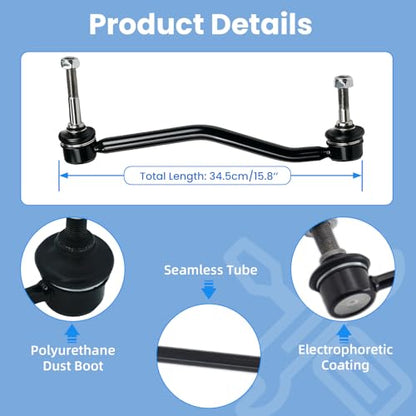 2Pcs K80273 K80274 Front Sway Stabilizer Bar Link Compatible with Ford 2000-2005 EXCURSION 4WD, for Ford 2000-2004 F-250, F-350, F-450, F-550 SUPER DUTY 4WD - size: K80273 K80274