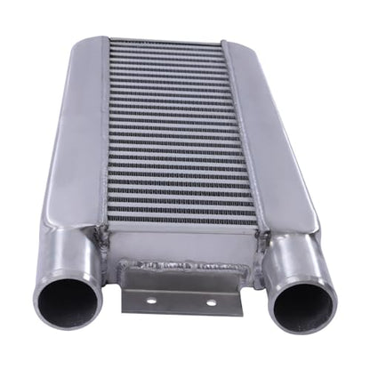Intercooler, 24"X11"X3" Universal Aluminum Intercooler Kit, 2.5" O.D In/Out One Side, Direct Replacement Silver - size: 24" x 11" x 3"
