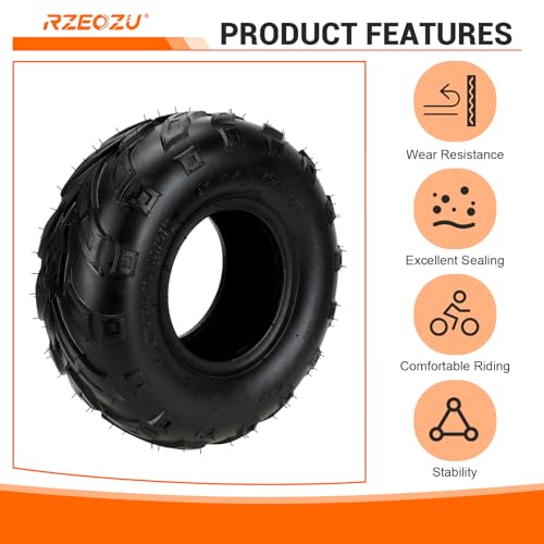 145/70-6 Tires Mini Bike Front Wheel Rims and Tire for CT100U GMB100 - style: Front Rim and Tire