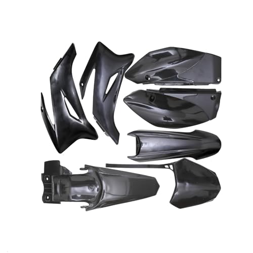 ABS Plastic Fender Fairing Body Work Kit +Seat + Gas Fuel Tank For TTR110 TTR 110 TTR110E Pit Pro SSR170 SDG Motorcycle Pit Dirt Bikes Full Fairing Kit 110cc 140cc 150cc 125cc (Black) - color: Black