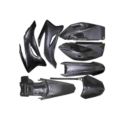 ABS Plastic Fender Fairing Body Work Kit +Seat + Gas Fuel Tank For TTR110 TTR 110 TTR110E Pit Pro SSR170 SDG Motorcycle Pit Dirt Bikes Full Fairing Kit 110cc 140cc 150cc 125cc (Black) - color: Black
