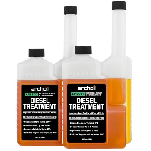 Archoil AR6500 Diesel Treatment (40 oz) Two Pack - Treats 800 Gallons, Diesel Fuel Additive - Lubricity Improver, Injector Cleaner, DPF & Turbo Deposit Control, Cetane Booster - size: 40 oz Two Pack