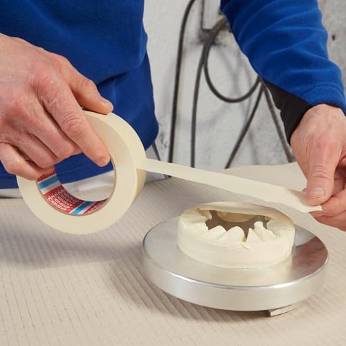 FindTape tesa Crepe Paper Masking Tape, 1 in. x 55 yds. (Natural)