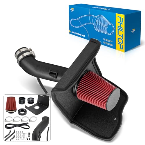 PHILTOP 3.75" Cold Air Intake Kit for 2012-2021 Toyota Tundra 5.7L, Red - color: Red, size: For Toyota Tundra V8 5.7L 2012-2021