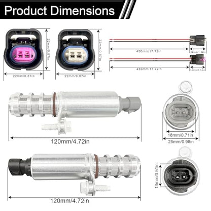 12655421 12655420 Intake & Exhaust Camshaft Position Actuator Solenoid Valve Kit Compatible with GMC Terrain, Saturn Sky/Aura, Pontiac G5/G4/G6, Chevy Cobalt/HHR/Malibu -Replaces 917215 917216