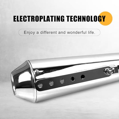 Sporacingrts 2PCS Stainless Steel Motorcycle Exhaust Mufflers Silver - color: Sliver