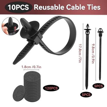 1240Pcs Car Retainer Clips & Fasteners Kit – 32 Universal Sizes Nylon Bumper, Fender Rivets, Door Panel Clips, and Plastic Rivets with 10 Cable Ties and Removal Tool for Toyota, Ford, Benz (1240pcs) - style: 1240pcs
