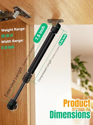 HUOPO 7.5 inch 30lb Gas Struts for Sentry Safe Replacement Parts, 2 Pack - style: 7.5" 30lb