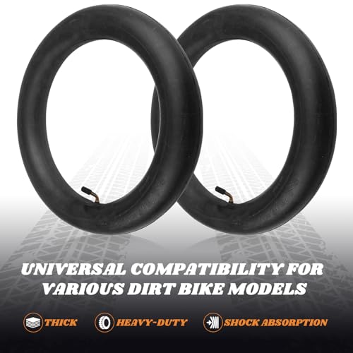AR-PRO (2-Pack) 2.50/2.75-10 Dirt Bike Replacement Inner Tube Heavy Duty with TR-87 Bent Valve Stem, Compatible for Honda Crf50 /Xr50, Razor MX650 / MX500, Suzuki DRZ70 / JR50, Yamaha PW50 - size: 2.50/2.75-10", TR-87 Valve