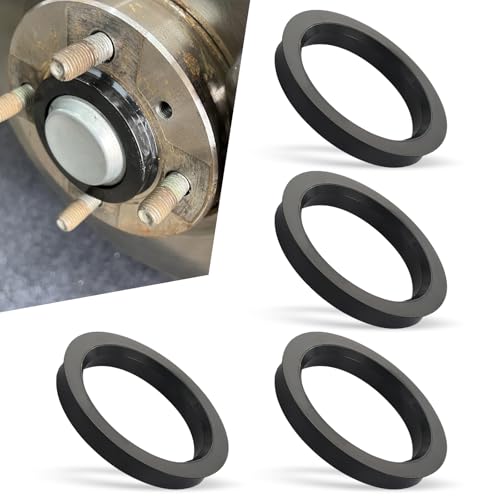 MLY 4 PCS Hub Centric Rings, Vibration-Reducing Vehicle Wheel Spacers, 73.1mm to 60.1mm Plastic Hub Rings for Secure Rim-to-Hub Alignment, Compatible with 73.1mm Wheel to 60.1mm Hub (Black)
