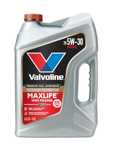 Valvoline MaxLife Extended Protection High Mileage 5W-30 Full Synthetic Motor Oil 5 Quart - size: 5 qt (Pack of 1), style: Premium Full Synthetic High Mileage