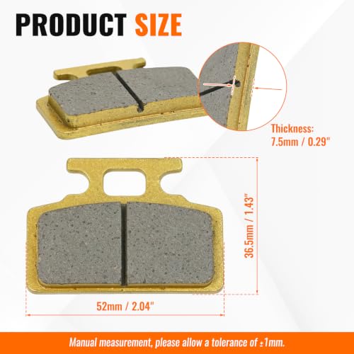 Minho Motorcycle Front Disc Brake Pads Compatible with Chinese GY6 Scooter JOG Taotao 150 Go Kart GY6 49cc 50cc 125cc 150cc 200cc 250cc ATV Dirt Bike Pit Bike Roketa TaoTao Baja Sunl - style: 013