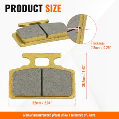 Minho Motorcycle Front Disc Brake Pads Compatible with Chinese GY6 Scooter JOG Taotao 150 Go Kart GY6 49cc 50cc 125cc 150cc 200cc 250cc ATV Dirt Bike Pit Bike Roketa TaoTao Baja Sunl - style: 013