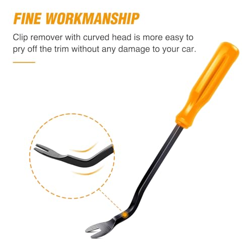 GOOACC Car Panel/Upholstery Fastener Remover Ergonomic Stainless Steel - color: Yellow, size: 1Pc Remover