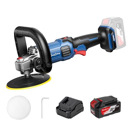 Dong Cheng 20V Brushless Cordless Polisher Kit, 6" Pad, 1 x 4.0Ah Battery