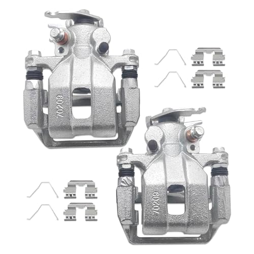 2 Pcs Left & Right Rear Brake Caliper Set 19B3358 19B3359 Compatible with 2008-2012 Honda Accord, 2009-2014 TSX, Driver and Passenger Side Rear Brake Caliper with Bracket - size: 19B3358+19B3359