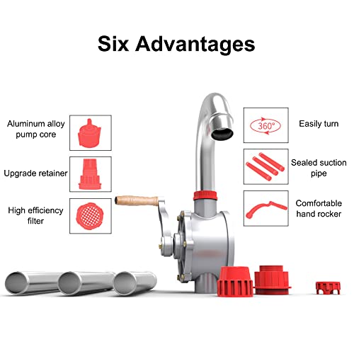 LYCARESUN 15 to 55 Gallon Drum Pump,Aluminum Hand Fuel Pumps - style: Aluminium