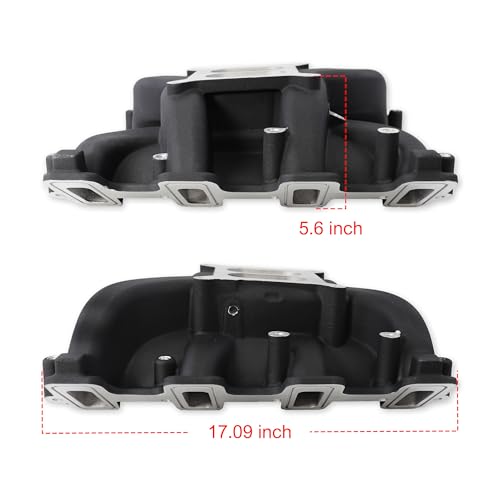 300-130 LS Cathedral Port Carb Intake Manifold for LS1 V8 Black - size: LS1 LS2 LS6 Black