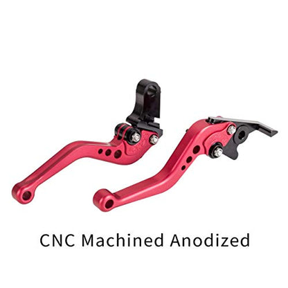 Hopider Short Brake Clutch Levers Compatible with GROM MSX125 2014-2026 - color: Red