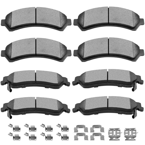 Ceramic Brake Pads Kits,SCITOO Disc Pads Set fit For Chevy For S10 98-04 - size: Front D726 & Rear D729