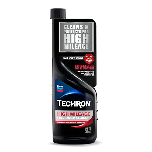 Chevron Techron High Mileage Fuel System Cleaner, 12 oz, Pack of 1 - size: 12 Fl Oz (Pack of 1)