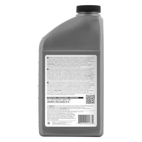 Full Synthetic Multi-Vehicle Automatic Transmission Fluid - 6 Pack of 1 Quart Bottles