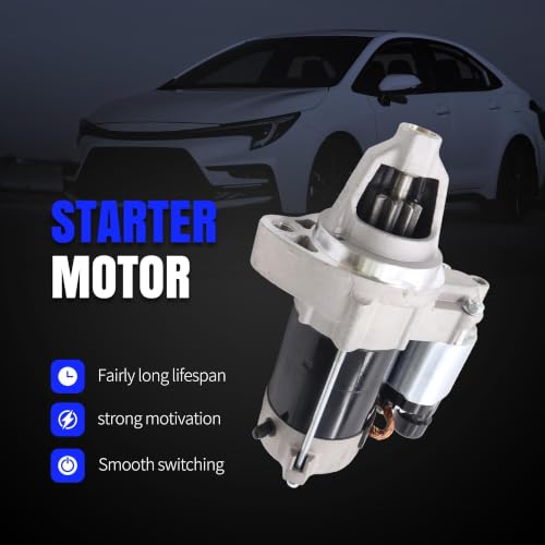 Starter Motor Compatible with Honda Fit L4 1.5L 2009-2014 - size: 19013