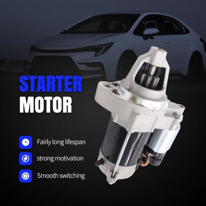 Starter Motor Compatible with Honda Fit L4 1.5L 2009-2014 - size: 19013