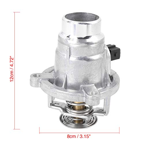 X AUTOHAUX Upgraded Aluminum Engine Coolant Thermostat Housing Assembly with Sensor for BMW 530i 540i 550i 650i 745i 750i 760i X3 X4 X5 X6 Replace 11537586885 11537502779