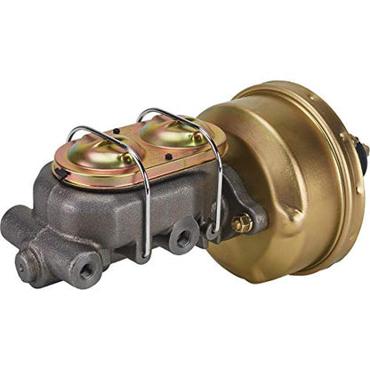Single 7 Inch Brake Booster Master Cylinder Combo, 1 Inch Bore, Universal