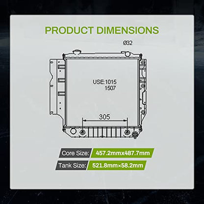 AUTOSAVER88 Radiator Compatible with Jeep Wrangler TJ 2.4L 2.5L 4.0L 4.2L V4 V6 ATRD1010 - style: 97-06 Jeep TJ