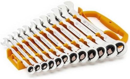 GEARWRENCH 16 Pc. Ratcheting Flex Combination Wrench Set, Metric - 9902D - size: 16 Pc, style: With Wrench Rack