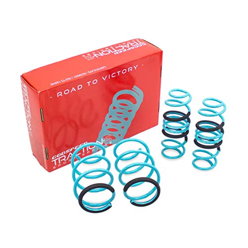 Godspeed LS-TS-HA-0027 Traction-S Performance Lowering Springs, Reduce Body Roll, Improved Handling, Set of 4, compatible with Honda Civic Non-Si (FC/FK) 2016-21