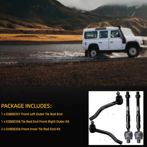4pc Front Outer Inner Tie Rod End Kit for Nissan Altima 2007-2013 - size: ES800357 ES800358 EV800356