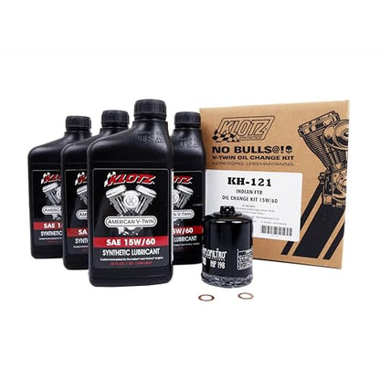 Klotz 4 Quart 15W-60 Synthetic Oil Change Kit for Indian™ FTR Motorcycle - size: 4 Quart - Indian FTR