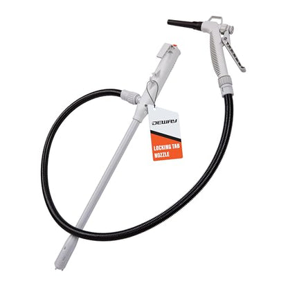 Deway Fuel Transfer Pump, WAYZSPAAHN, Gas Can Pump, 3.2 GPM, 51" Hose, 4 AA - style: Hand-Trigger Nozzle