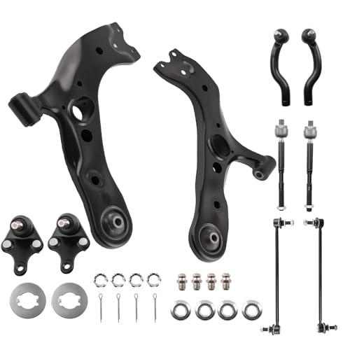 maXpeedingrods 8Pcs Suspension Kit for Toyota RAV4 2006-2018 Front Lower Control Arms with Ball Joint and Tie Rod Sway Bars, K620587 K620586 - size: 8Pcs