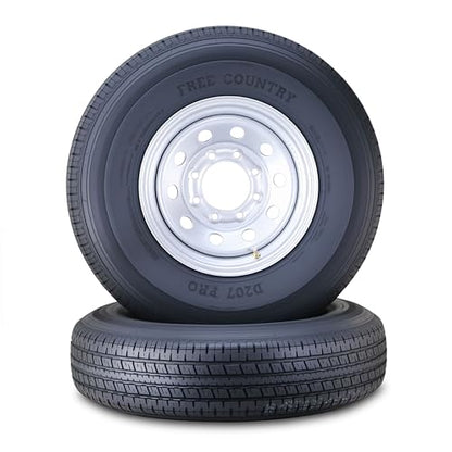 Free Country Trailer Tire Wheel ST235/85R16 12PR 128N 8X6.5 Silver Mod Pk2 - size: ST235/85R16