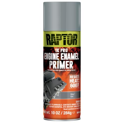 RAPTOR 엔진 에나멜 프라이머 스프레이, 고열을 위한 우수한 보호, 그레이 - color: 회색.