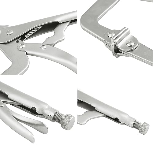7 Pack 11 Inch C Clamp Locking Pliers,Locking C Clamp - size: 11 Inch