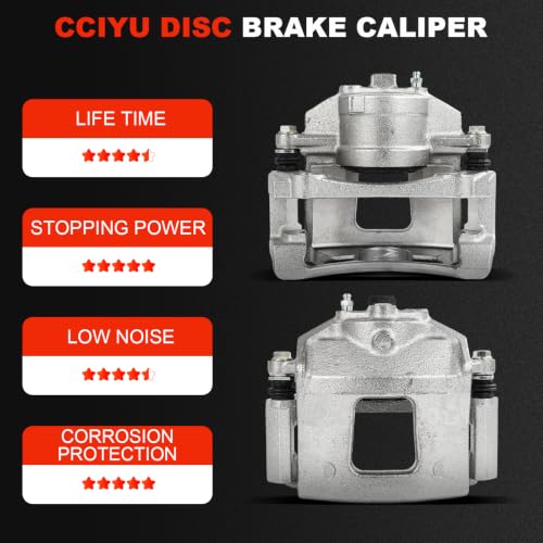 cciyu Front Left & Right Disc Brake Calipers Assembly 18B4772 18B4773 - size: Front[18B4772+18B4773]
