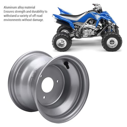 8 Inch ATV Wheel Rim, Premium Aluminum Alloy, Off Road, 3 Lugs Design, 78mm Hole Distance, for ATVs and Go Karts - size: Three Hole (Hole Spacing: 78mm / 3.07in)